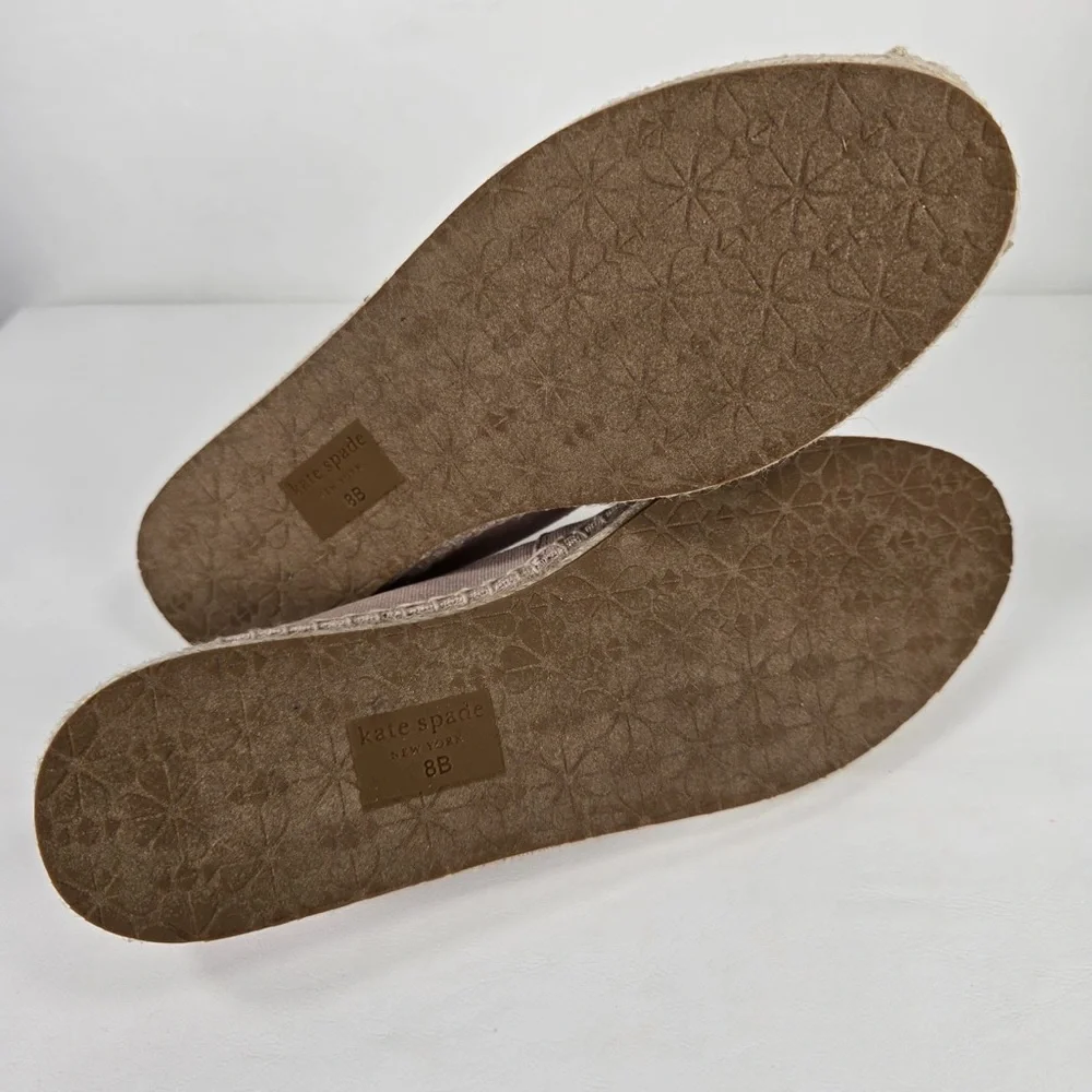 NEW‎ KATE SPADE Garden Giraffe Pale Vellum Espadrilles Size 8 B